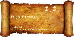 Puja Piroska névjegykártya